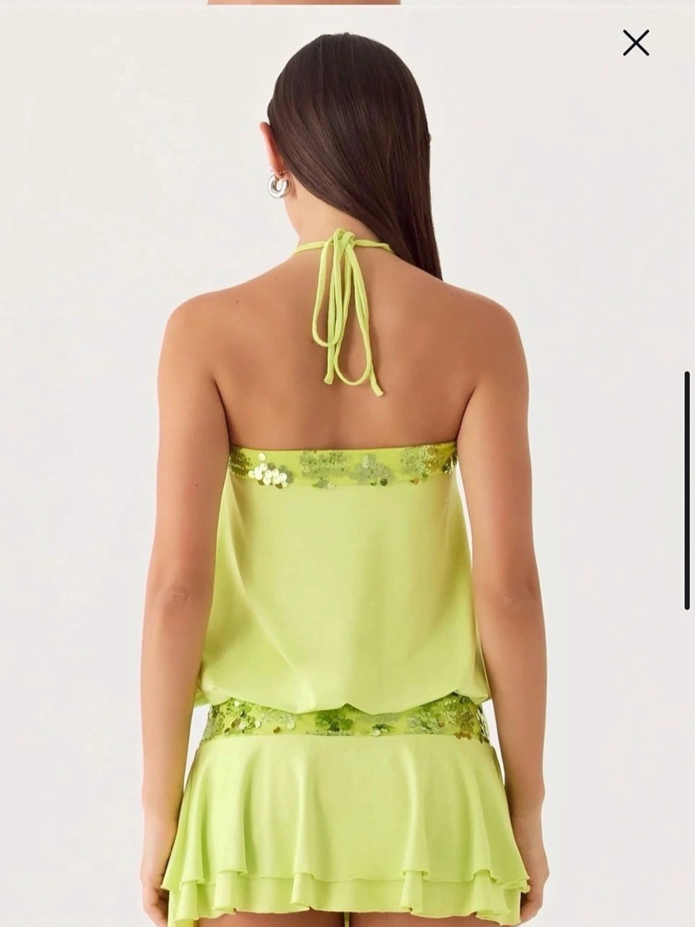 Peppermayo Green Y2k Halter Mini Dress Brand New - Picture 4 of 4